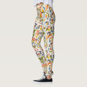 FLORENTINE RENAISSANCE YELLOW FLORAL SWIRL, FLOWER LEGGINGS (Links)