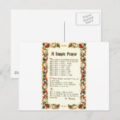 Florentine Simple Prayer=St. Francis=Pope Francis Briefkaart (Voorkant / Achterkant)