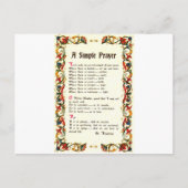 Florentine Simple Prayer=St. Francis=Pope Francis Briefkaart (Voorkant)