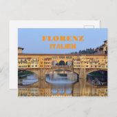 Florenz Italien Feestdagenkaart (Voorkant / Achterkant)