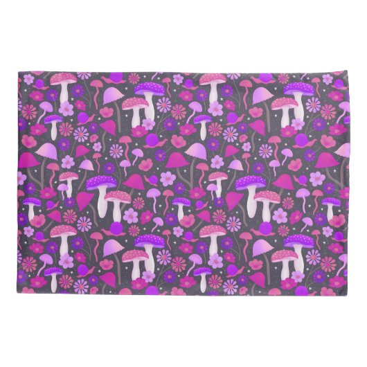 Florenz Paddenroze, Paars en zwart Kussensloop (Achterkant)