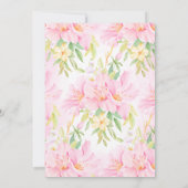 Florenz Waterverf Botanisch Blush Roze Baby shower Kaart (Achterkant)