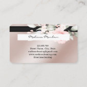 florerende creditcard roos goud visitekaartje (Achterkant)