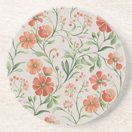 Flores 3 zandsteen onderzetter (Voorkant)