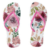 Flores acuarela en rosa y morado teenslippers (Voetbed)