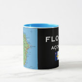 Flores Azores Map Coffee Mok (Midden)