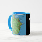 Flores Azores Map Coffee Mok (Voorkant links)