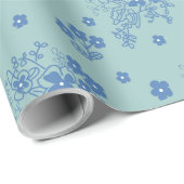 Flores azules cadeaupapier (Rol Hoek)