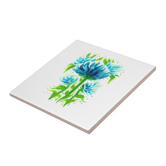 Flores azules tegeltje (Zijkant)