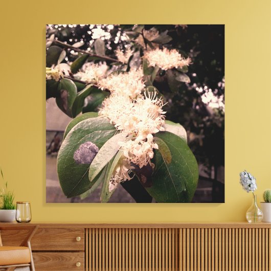 flores brancas3 canvas afdruk (Insitu (Woonkamer))