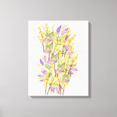 Flores Coloridas e Borboletas Canvas Afdruk (Voorkant)