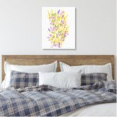 Flores Coloridas e Borboletas Canvas Afdruk (Insitu (Slaapkamer))
