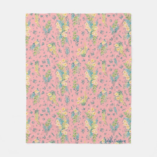 Flores de Cereza Fleece Deken (Voorkant)