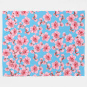 Flores de cerezo floreciendo fleece deken (Voorkant (Horizontaal))