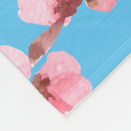 Flores de cerezo floreciendo fleece deken (Hoek)