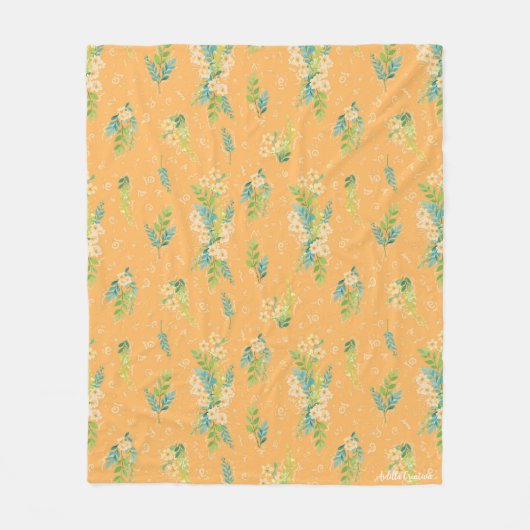 "Flores de Durazno" Fleece Deken (Voorkant)