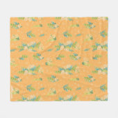 "Flores de Durazno" Fleece Deken (Voorkant (Horizontaal))