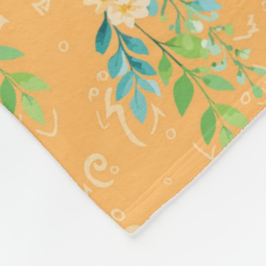 "Flores de Durazno" Fleece Deken (Hoek)