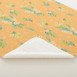 "Flores de Durazno" Sherpa Deken