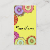 Flores de Fiesta in Sinaasappel - Visitekaartjes (Achterkant)