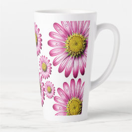 Flores de Gérbera Latte Mok