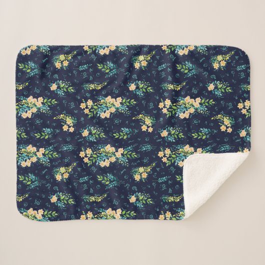 "Flores de Luna" Sherpa Deken (Voorkant (horizontaal))