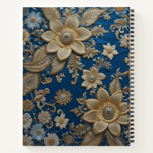 Flores de Oro y Azul Notitieboek (Achterkant)