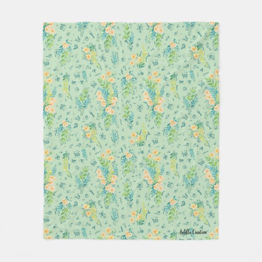 "Flores del campo" Fleece Deken (Voorkant)