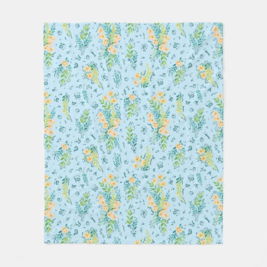 "Flores del cielo" Fleece Deken (Voorkant)