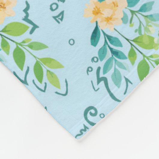 "Flores del cielo" Fleece Deken (Hoek)