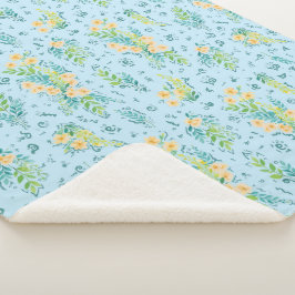 "Flores del cielo" Sherpa Deken