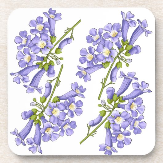 Flores do Brasil jacaranda Bier Onderzetter (Voorkant)