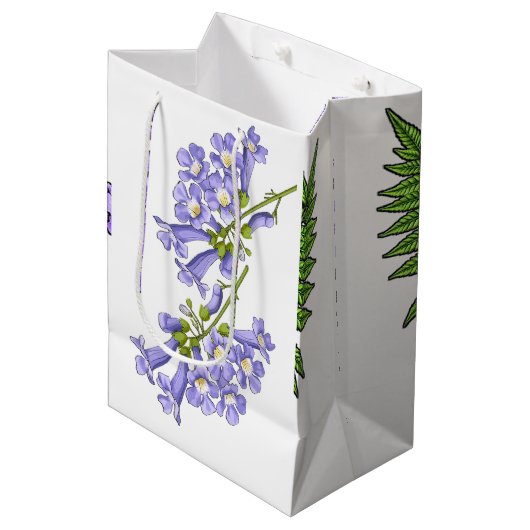 Flores do Brasil jacaranda Medium Cadeauzakje (Voorkant Gekanteld)