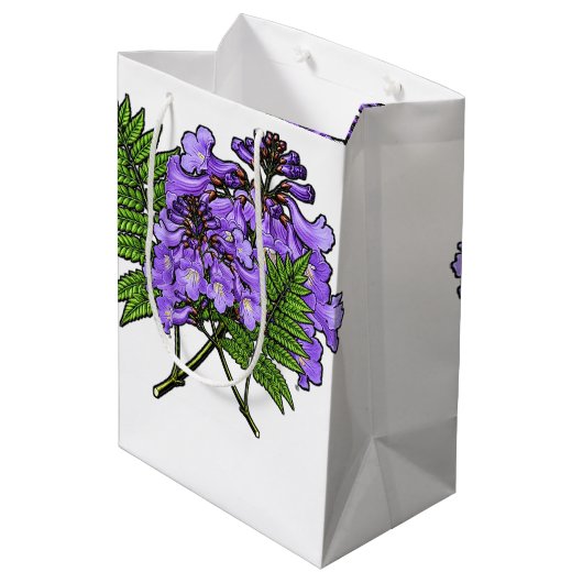 Flores do Brasil jacaranda Medium Cadeauzakje (Achterkant Gekanteld)