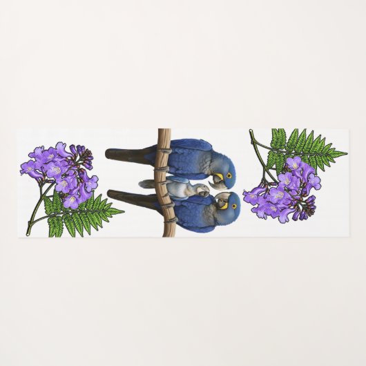 Flores do Brasil jacaranda Yogamat (Achterkant (horizontaal))