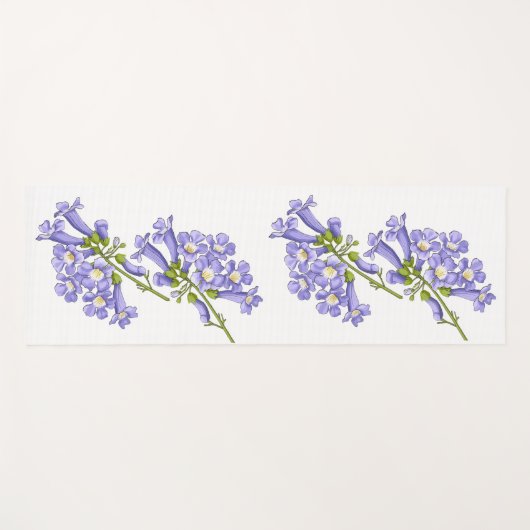 Flores do Brasil jacaranda Yogamat (Voorkant (horizontaal))
