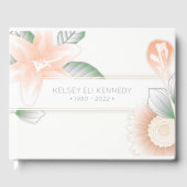  Flores Elegant Begrafenisgastenboek Gastenboek (Voorkant)