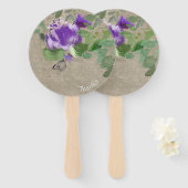 Flores elegantes  violeta handwaaier (Voorkant en achterkant)