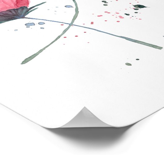 Flores em aquarela pintada a mão poster (Hoek)