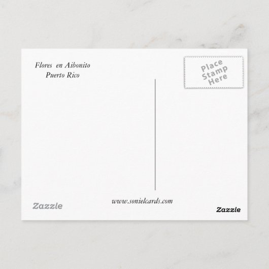 Flores en Aibonito Briefkaart (Achterkant)