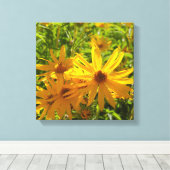 Flores en mi hierbas bloemen in mijn onkruid canvas afdruk (Insitu (Houten vloer))