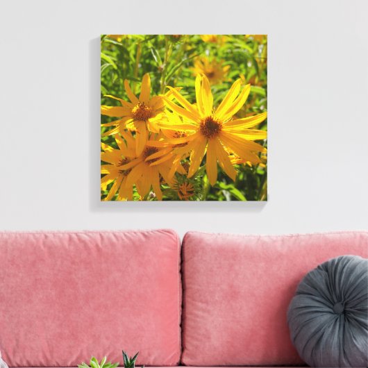 Flores en mi hierbas bloemen in mijn onkruid canvas afdruk (Insitu (Woonkamer))