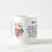 Flores Family Crest cup Koffiemok (Voorkant links)
