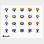 FLORES FAMILY CREST - FLORES WAPENSCHILD RONDE STICKER (Vel)