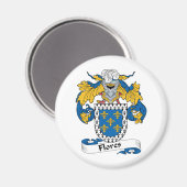 Flores Family Crest Magneet (Voorkant / Achterkant)