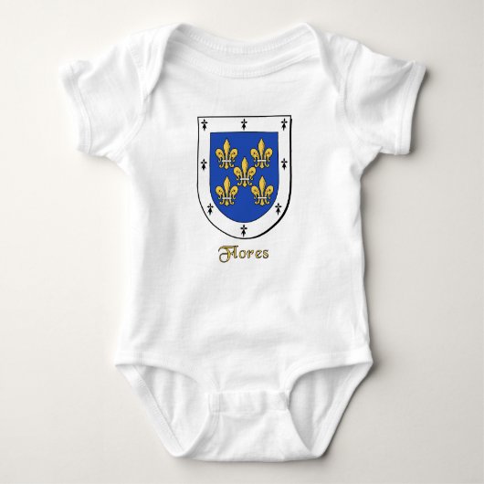 Flores Family Shield Baby Creeper Romper (Voorkant)