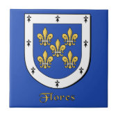 Flores Family Shield Tegeltje (Voorkant)