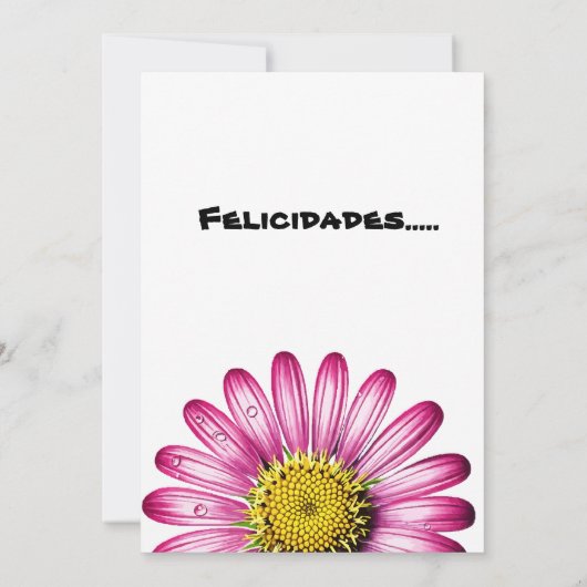 flores gérbera kaart (Achterkant)