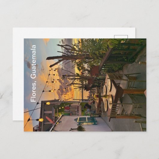 Flores, Guatemala Briefkaart (Voorkant / Achterkant)
