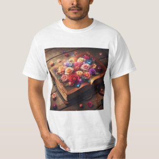 Flores Literarias: Crecimiento del Conocimiento T-shirt
